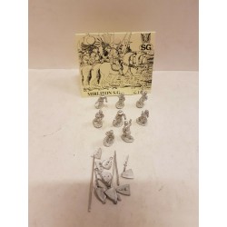 Mirliton SG Figures Soldiers  8 Pcz 1/72 N° C14 Fanti Medievali Soldatini