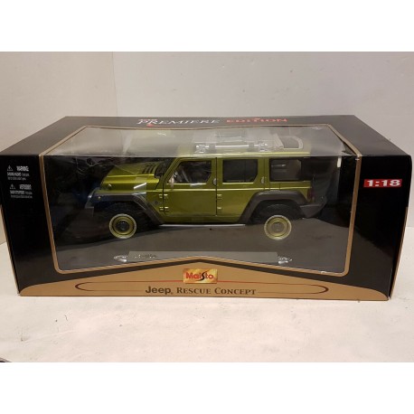 Jeep Rescue Concept Green Premiere Edition Metal Die Cast Model 1/18 Maisto