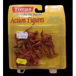 Cowboys - 8 pcs. 1/32 Plastic Figures - Timpo (blister sealed) mod.B