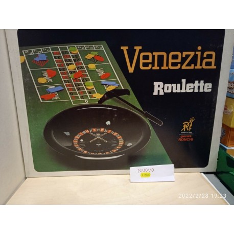 Roulette Venezia Gioco da tavolo con tappeto e fish Giocare Ronci Vintage