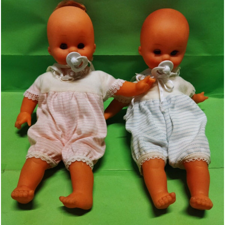 Coppia Bambolotti neonati - Maschio e Femmina - anni 80 Vintage