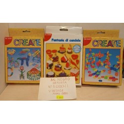 3 Giochi Creativi Costruzioni e Candele Dal Negro Vintage