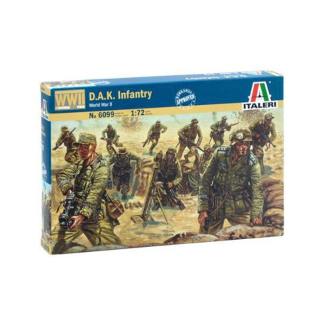 German DAK Infantry WWII Figures 48 Soldiers  1/72 N°6099 Italeri