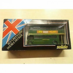 Solido Bus Green Line Double Decker -  die cast metal model  19 CM. scala 1/50 