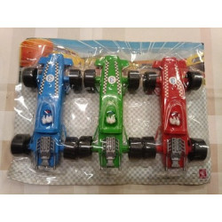 Giocattoli Vintage Made In Italy Marca PRB '70 Tre Auto F1 In Plastica 20 Cm. 
