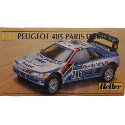 Peugeot 405 Paris Dakar Rallye Plastic Model Kit 1/43 Heller N°80190