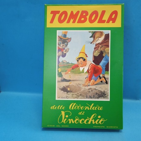 Tombola delle Avventure di Pinocchio Giochi Dal Negro Vintage Nuovo