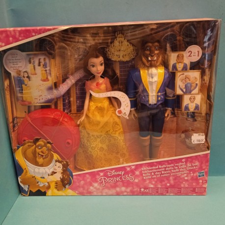 Princess Disney Bella e la Bestia/Principe Bambole Dolls Hasbro Vintage Nuovo