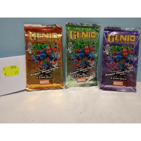 Genio cards Super Hero Marvel 9 Card Game Pack  MARVEL