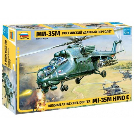 Russian Attack Helicopter MIL MI  35M HindE Plastic Model Kit Zvezda 1/72 N°7276