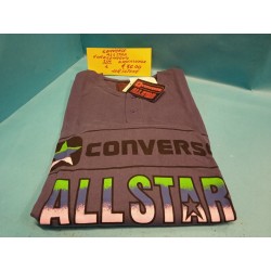 Maglia Girocollo Cotone  Blu Manica lunga Tg S/M Converse All Star  '80 Vintage