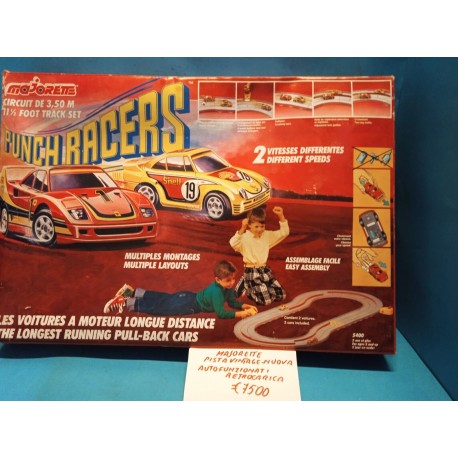 Punch Racers Majiorette Funzionante Pista Macchinine Retrocarica  Nuovo Vintage