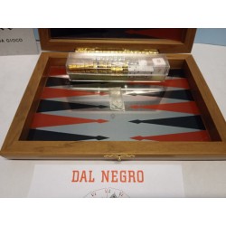 Backgammon Legno di Noce Calamitato Intarsiato cm 20x15 Dal Negro Vintage