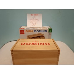 Giga Domino in Legno 23x9 cm Gioco da Tavolo in Italiano Dal Negro Vintage