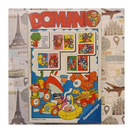 DOMINO VEICOLI Ravensburger Gioco Educativo Vintage