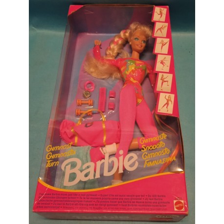 Barbie Gymnaste Snodata Art11921 Doll Bambole Mattel Vintage Nuovo Sigillata