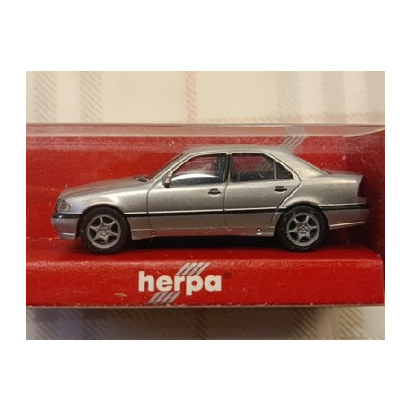 Mercedes MB C-Kl. facel. berlina Silver metal - plastic model - 1/87 - Herpa