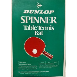 Dunlop Vintage Classic Table Tennis Bat SPINNER  Ping Pong Racchetta (leggere)