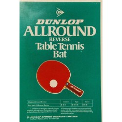 Dunlop Vintage Classic Table Tennis Bat ALLROUND  REVERSE Ping Pong Racchetta