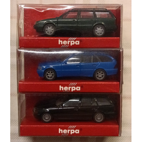 VW - MERCEDES - BMW - lotto 3 mod. STATION WAGON - 1/87 H0 - Herpa