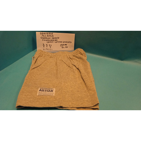 Calzoncini Corti  Cotone Grigio Melange  Converse All Stars  '70-80 Vintage