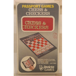 Scacchi e Dama- marca INVICTA '70 Scacchiera completa da viaggio Chess