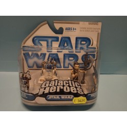 Star Wars Galatctic Heroes R2-D2 Princess Leila  Hasbro Vintage