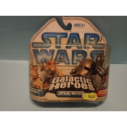 Star Wars Galatctic Heroes Jar Jar Binks e Destroyer Hasbro Vintage