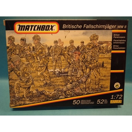 Britische Fallschirmjager WWII Scala 1:72  52 Parti Art 40193 Matchbox