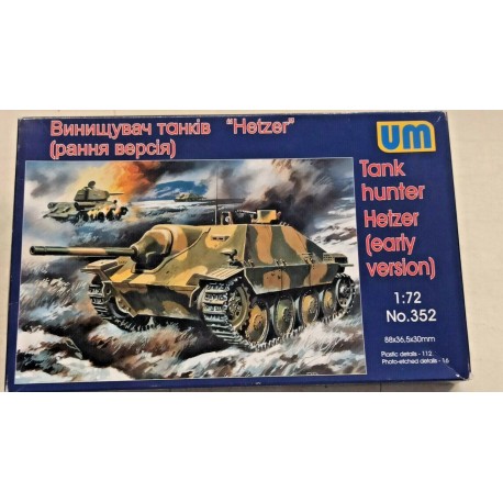 German WWII Tank Hunter Hetzer (ev) Plastic Model Kit 1/72 UM N°352