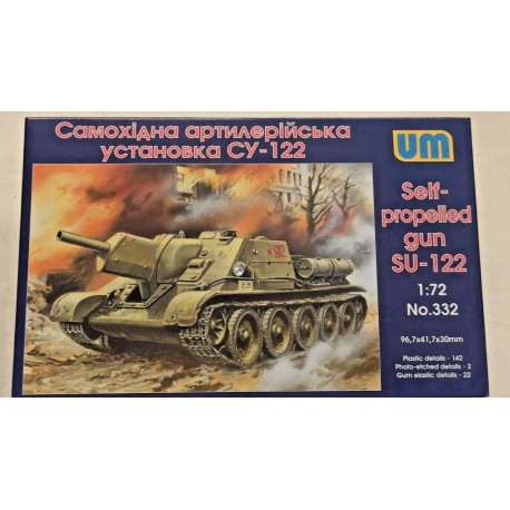 Russian WWII SPG SU122 Tank Plastic Model Kit 1/72 UM N°332