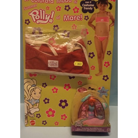 Polly Pocket al Mare Lea Doll e Costume Trendy da Bambina Mattel Vintage Nuovo