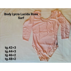 Body Lycra Lucido Rosa Manica 3/4 Taglia 46 Surf