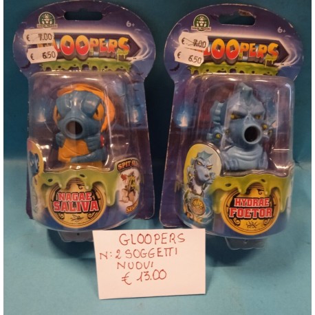 Gloopers n° 2 Soggetti Naga e Saliva-Hydra e Foetor Action Figure Nuovo Vintage