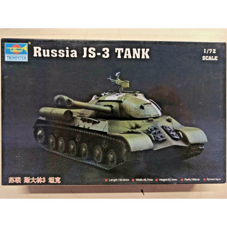 Russia JS3 Tank  Plastic Model Kit Scala 1/72 Trumpeter  07227