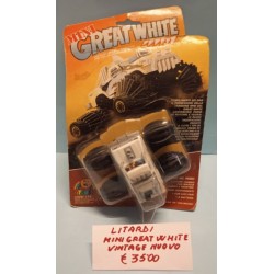 Mini Great White Litardi Mini Auto a batterie nonincluse Vintage Nuovo Sigillato