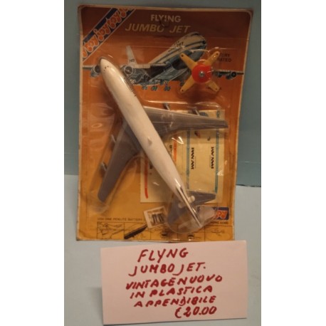 Flyng Jumbo Jet Appendibile Plastic Model Joy Toys Vintage Nuovo