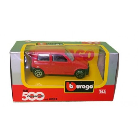 Fiat Cinquecento 1991 Rosso 1:43 Made in Italy Burago BBurago OOP