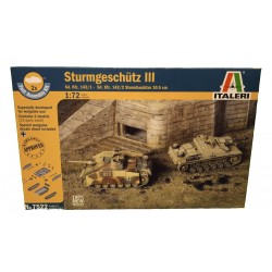 German Sturmgeschutz III WWII  - 2 x Tank Plastic Model Kit 1/72 Cod7522 Italeri