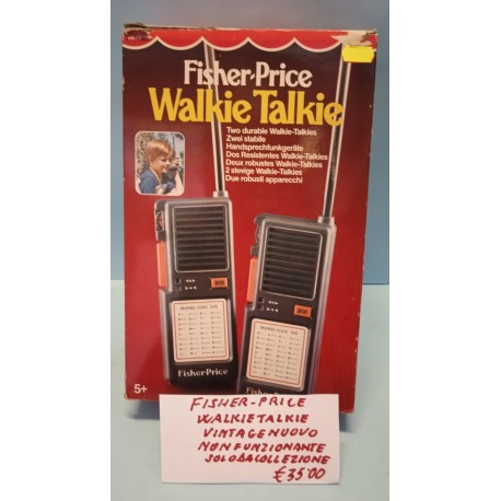 Fisher Price Walkie Talkie 2 apparecchi Non funzionante Vintage Nuovo