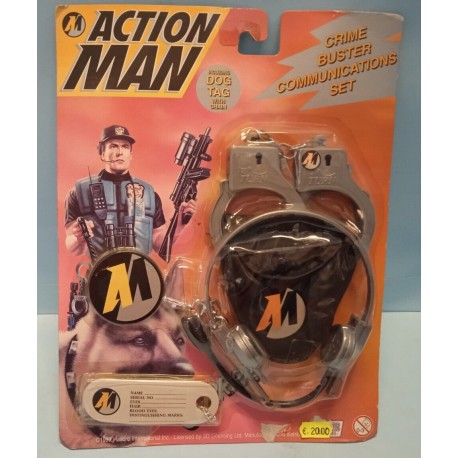 Action Man Crime Buster Communications Set Hasbro Vintage Nuovo