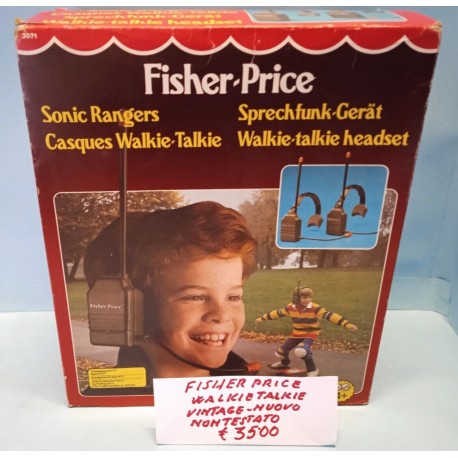 Fisher Price Walkie Talkie Ranger 2 apparecchi Non funzionante Vintage Nuovo