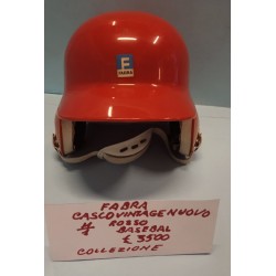 Casco Baseball da Collezione Mis 6,5/7 Fabra Rosso Vintage Nuovo