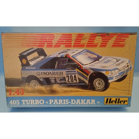 405 Rallye Parigi Dakar Heller 80190  Scala 1:43 Vintage Nuovo