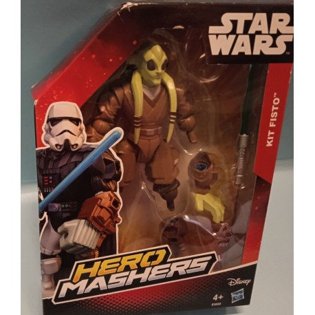 Star Wars Hero Masters Kit Fisto Action Figure Disney Hasbro Nuovo Sigillato