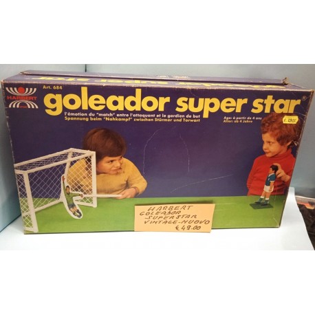 Goleador Super Star Gioco dei Goal Harbert Art 684 Originale Vintage Nuovo