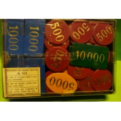 Confezione 120 Fiches Chips Gettoni in acrilico in Lire - Dal Negro Vintage